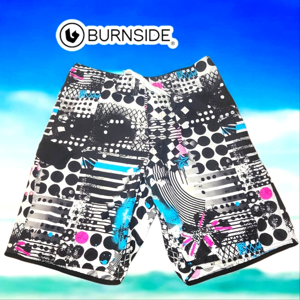 BURNSIDE Graphic Boardshorts - 36